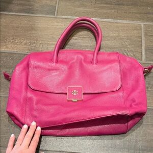 Tory Burch Pink Leather Satchel